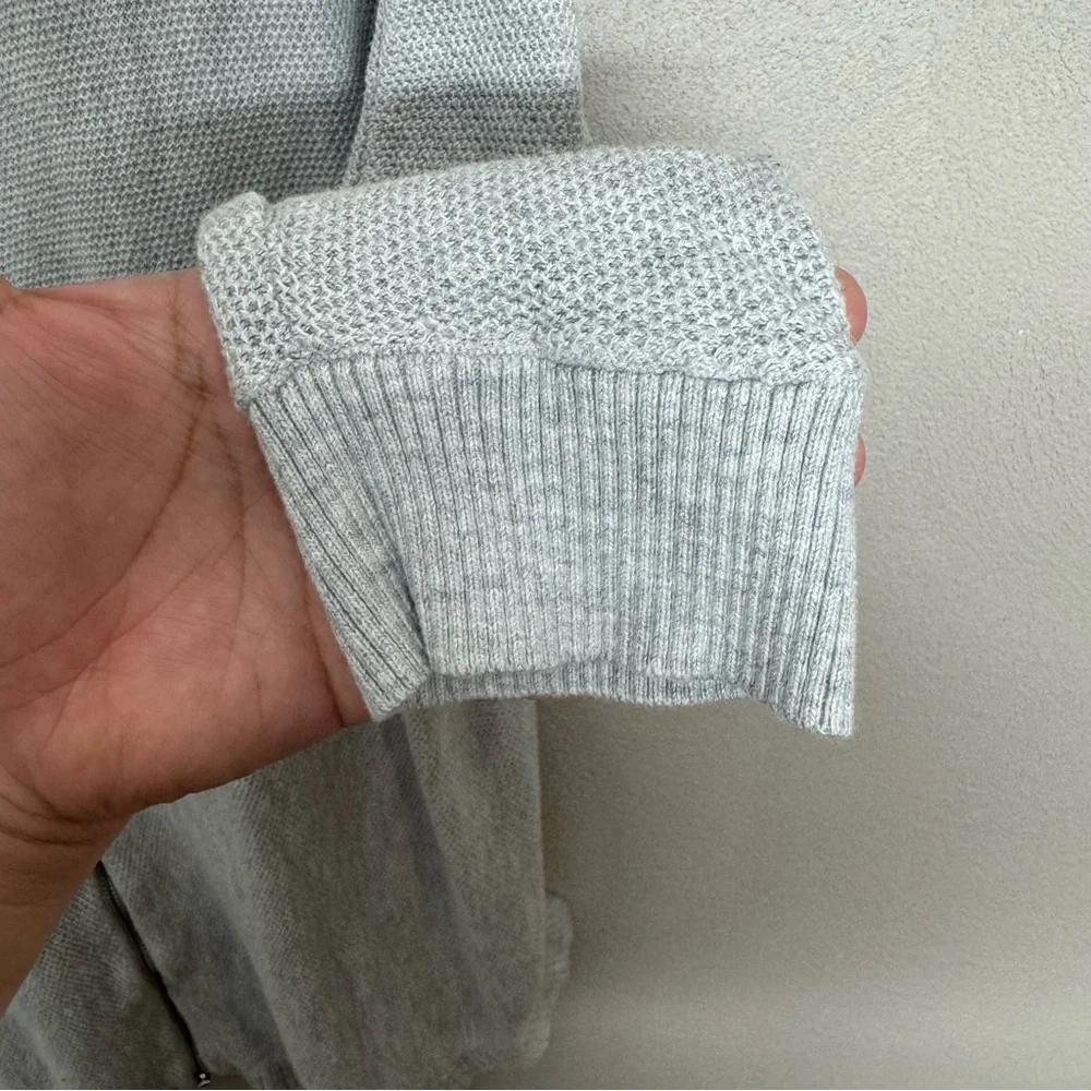 Express V-neck High-Low Sweater Zipper Back Grey Size Large - Picture 8 of 10